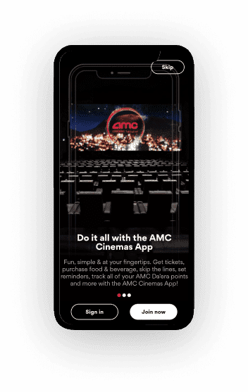 amc cinemas mobile app 5design