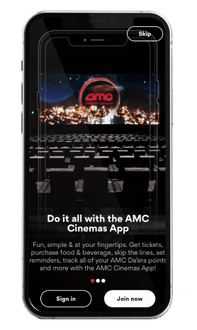 amc cinemas - mobile app4 design