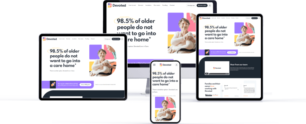 devoted website design image