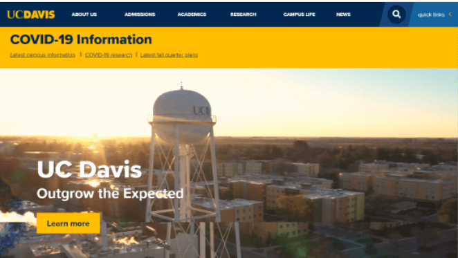 uc davis website 9design