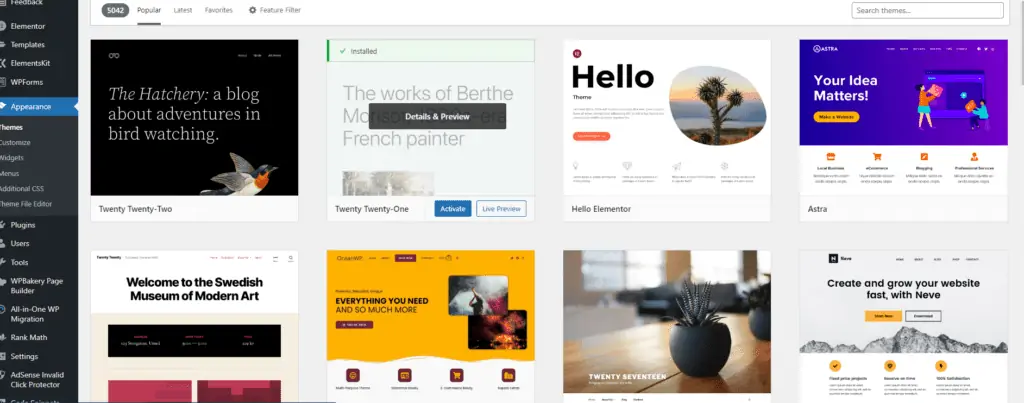WordPress Themes