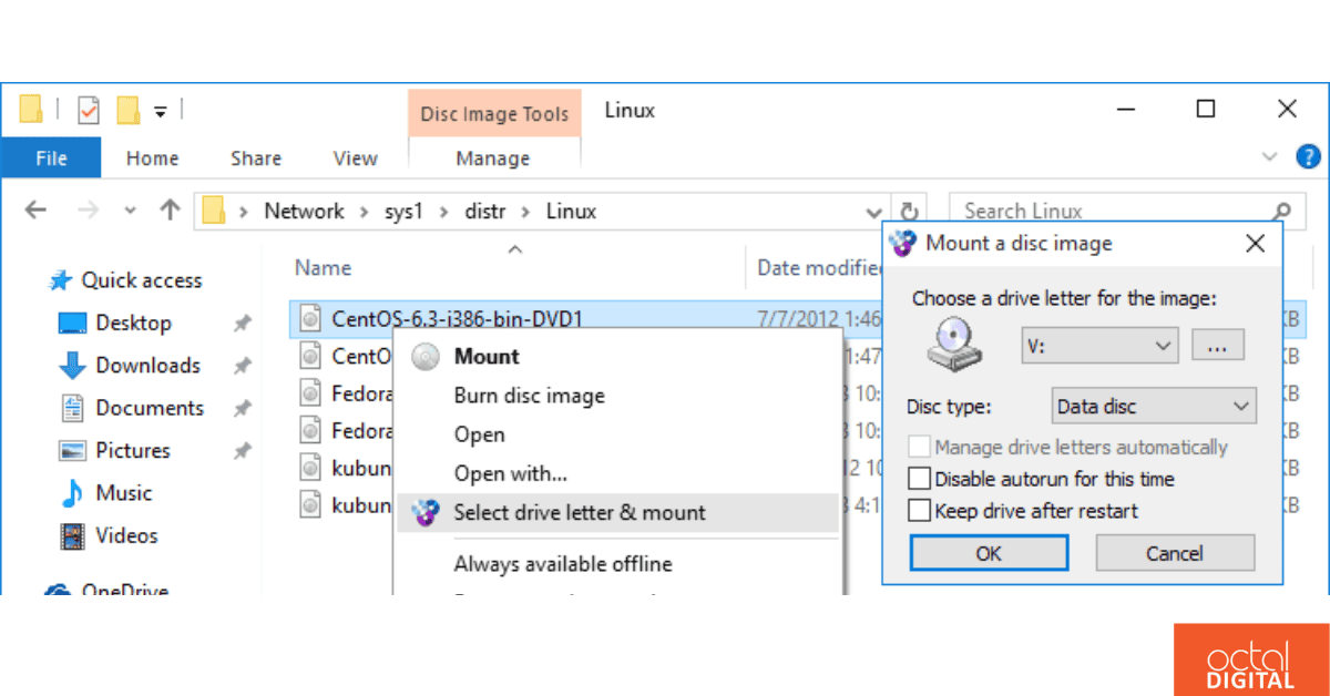 how to open bin file mount method