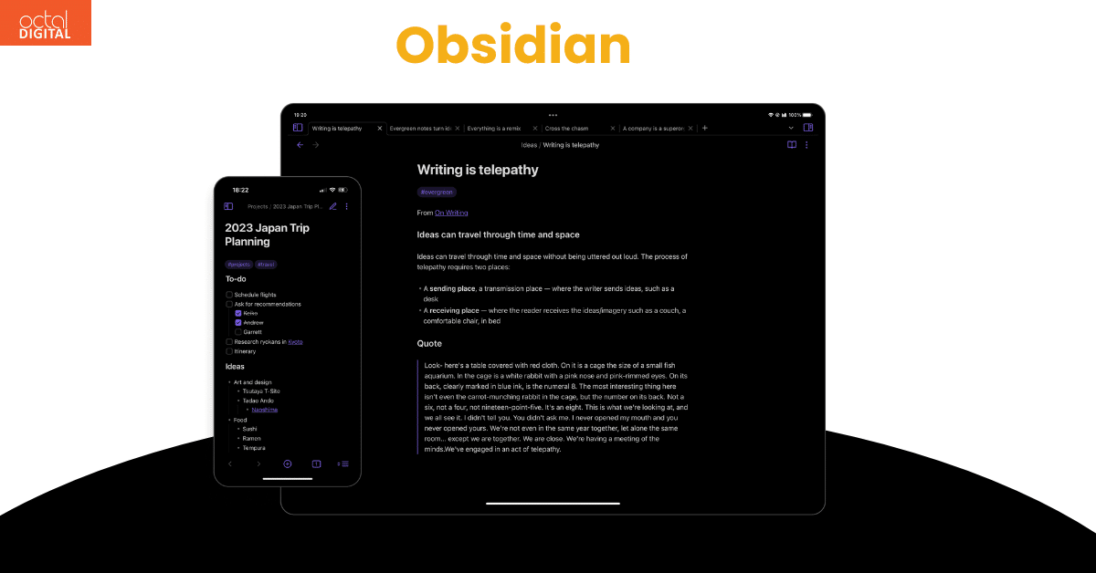 11 best note taking app for students in 2025 - obsidian app best note taking app