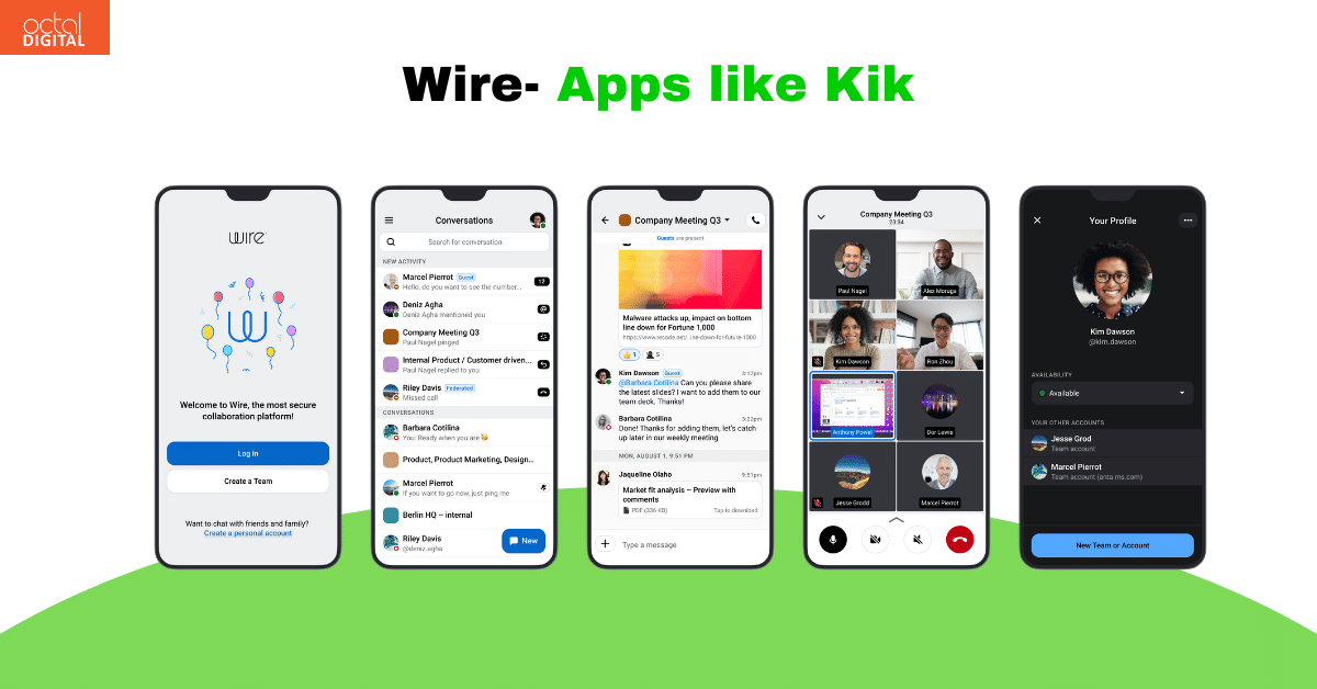 wire apps like kik
