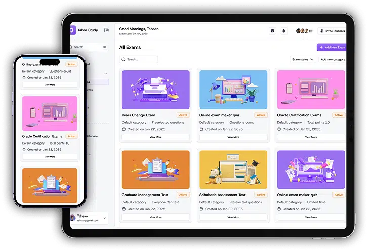 AI Online Exam Management Web App